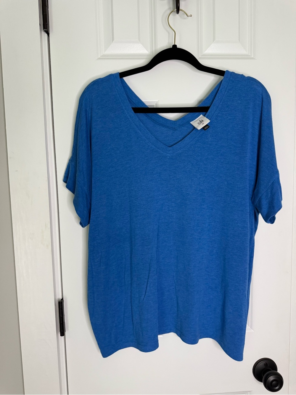 Cabi Women's Blue V-Neck Relaxed Tee